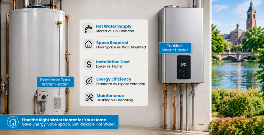 Tankless vs. Traditional Water Heater: Which Is Right for Your Naperville Home?
